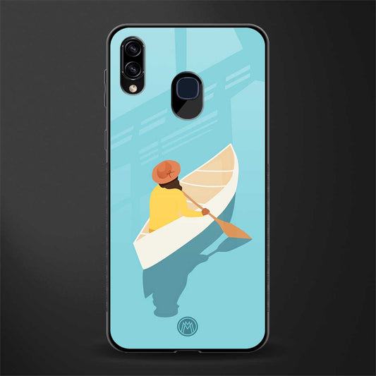 boat girl glass case for samsung galaxy a30 image