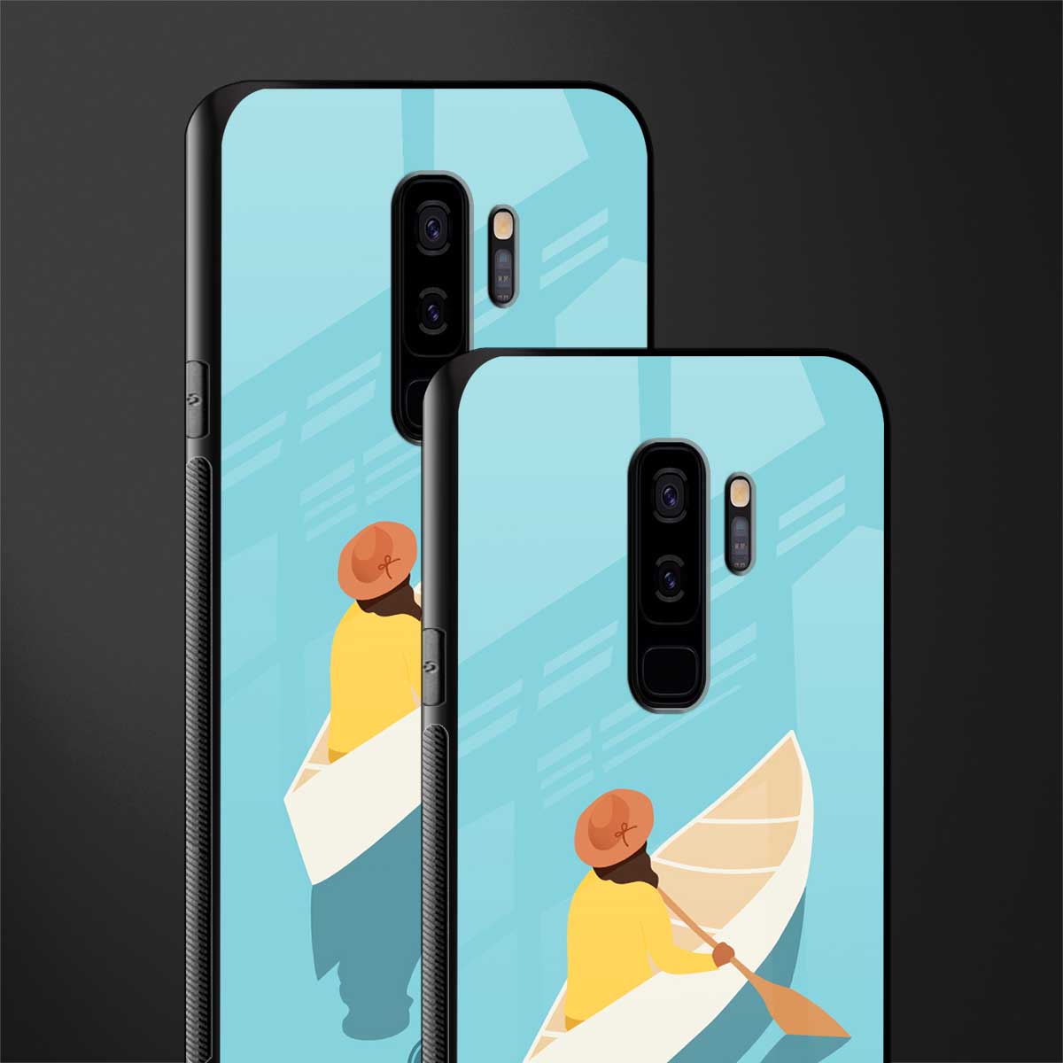 boat girl glass case for samsung galaxy s9 plus image-2