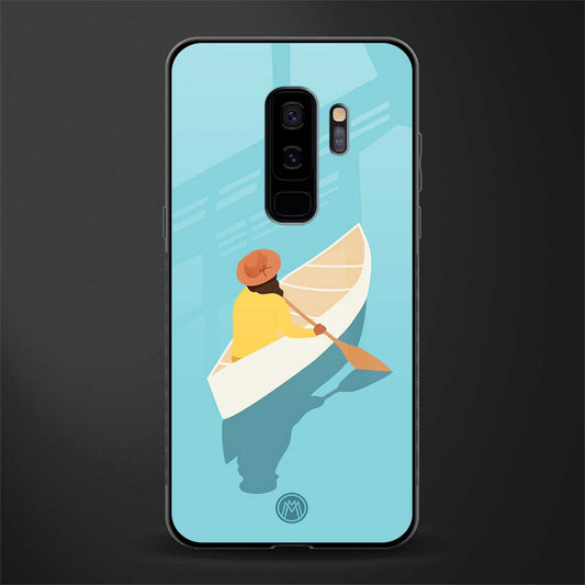 boat girl glass case for samsung galaxy s9 plus image