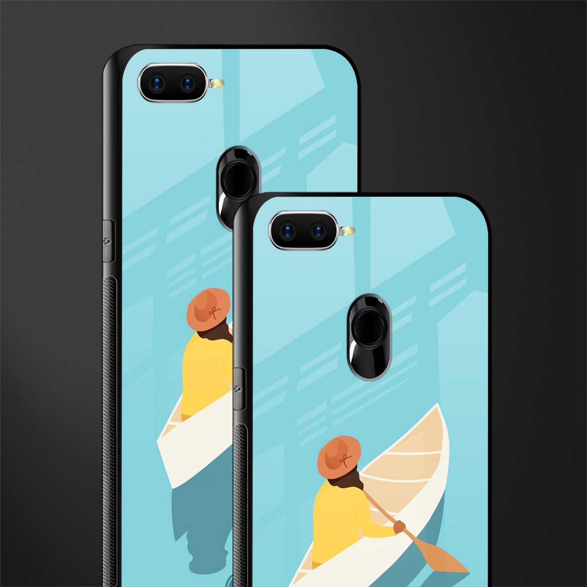boat girl glass case for oppo a5s image-2