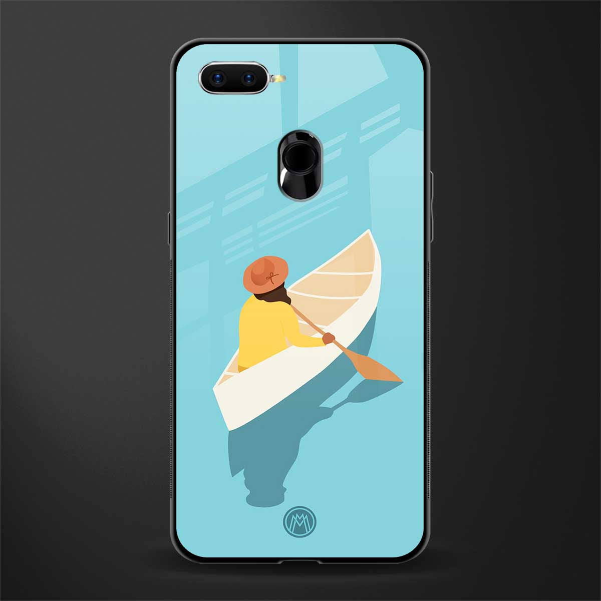boat girl glass case for oppo a7 image