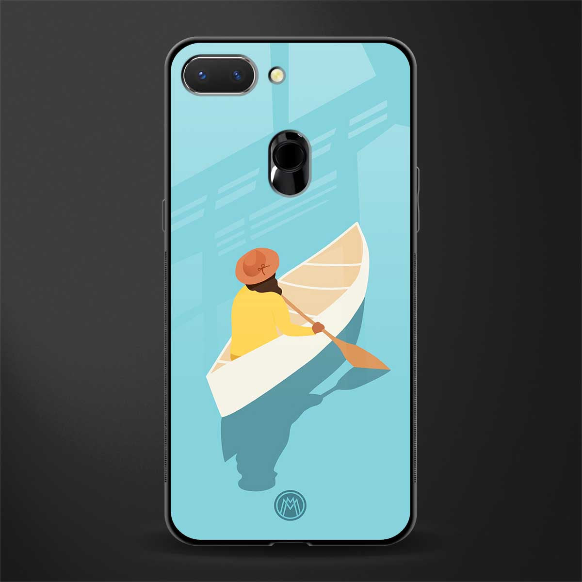 boat girl glass case for oppo a5 image