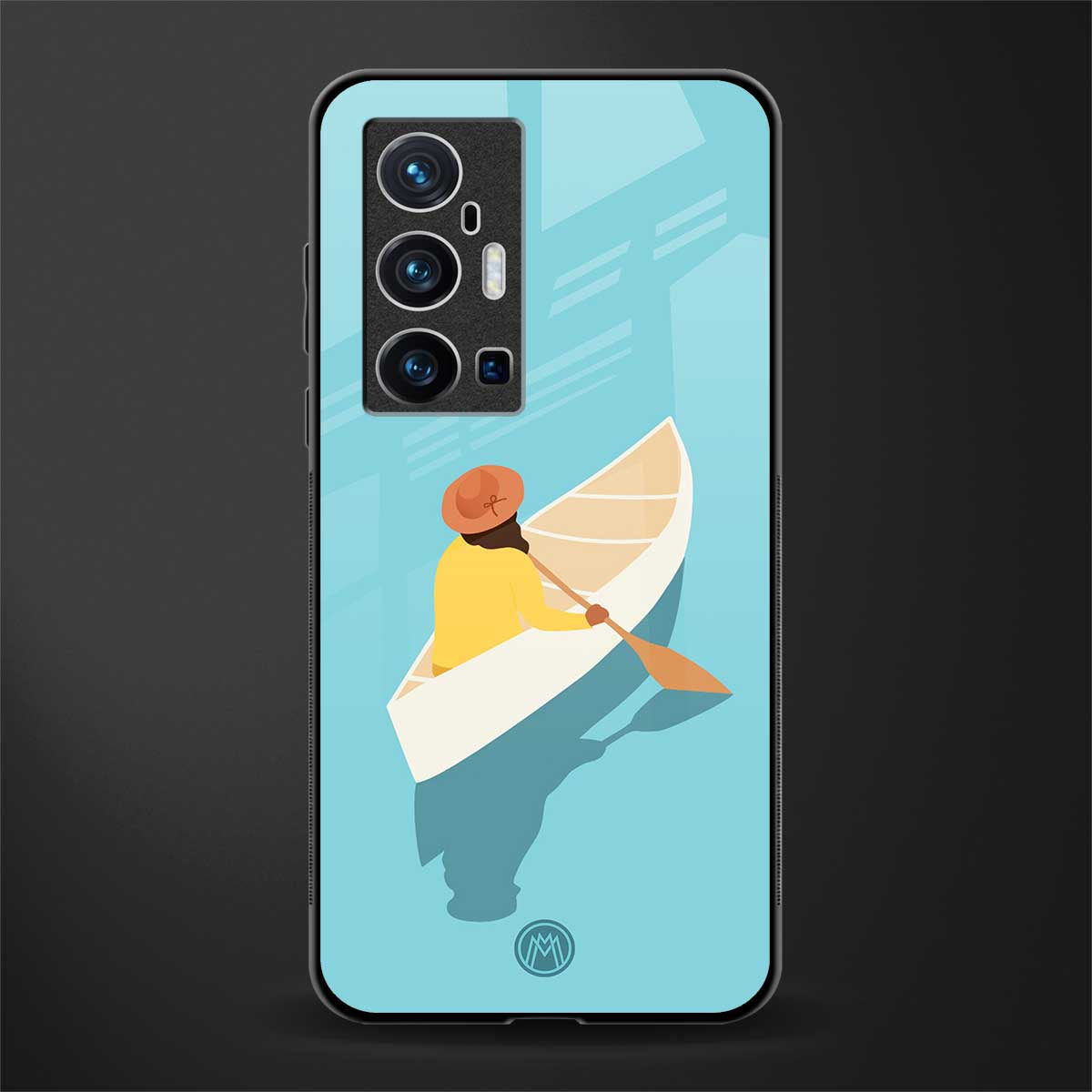 boat girl glass case for vivo x70 pro plus image