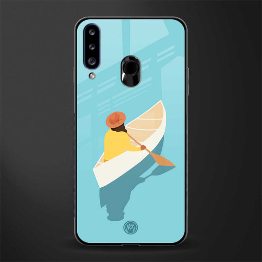 boat girl glass case for samsung galaxy a20s image