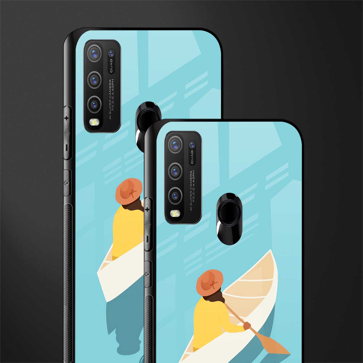 boat girl glass case for vivo y50 image-2