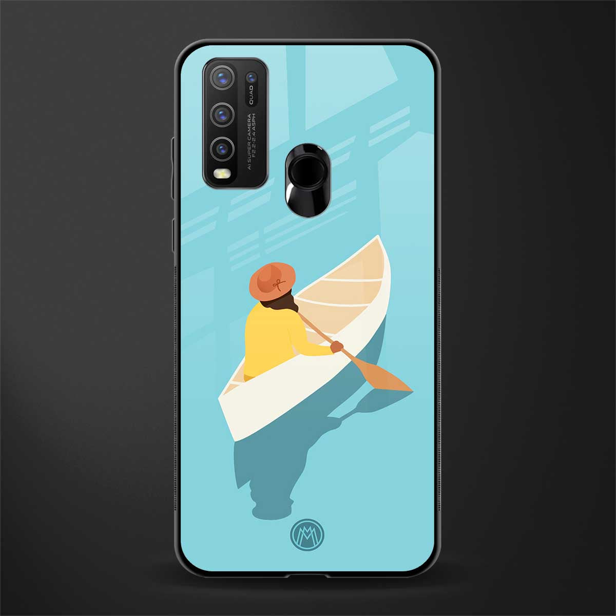 boat girl glass case for vivo y50 image