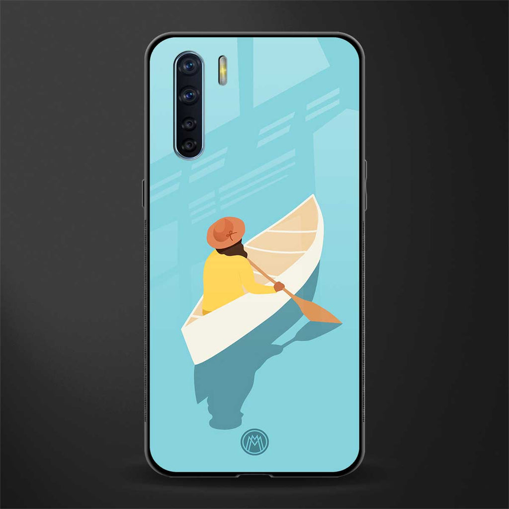 boat girl glass case for oppo f15 image