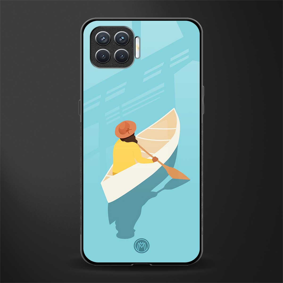 boat girl glass case for oppo f17 pro image