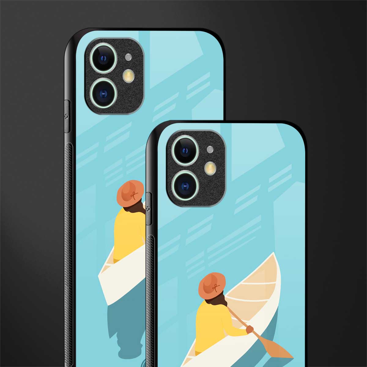 boat girl glass case for iphone 12 mini image-2