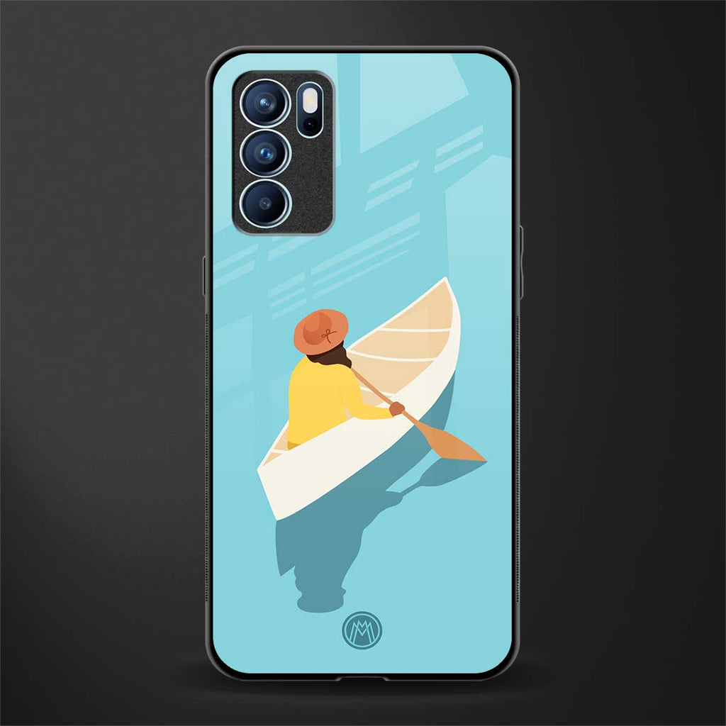 boat girl glass case for oppo reno6 5g image