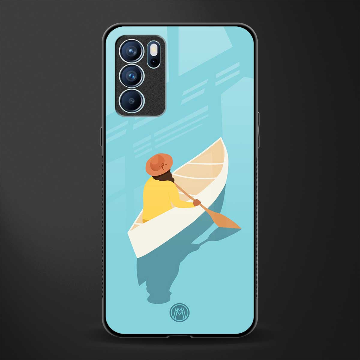 boat girl glass case for oppo reno6 5g image