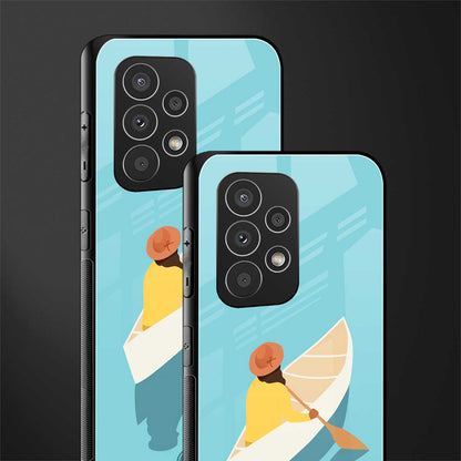 boat girl back phone cover | glass case for samsung galaxy a53 5g