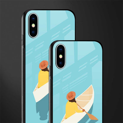 boat girl glass case for iphone xs image-2