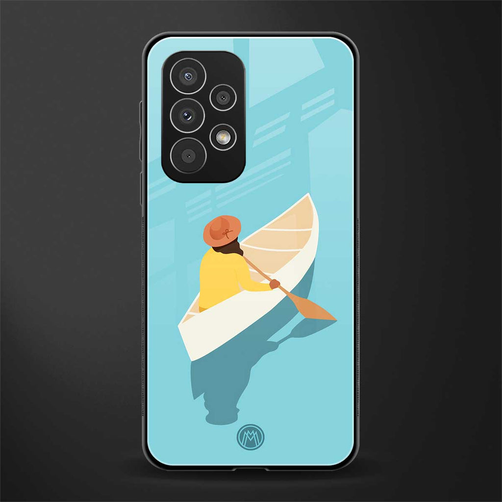 boat girl back phone cover | glass case for samsung galaxy a73 5g