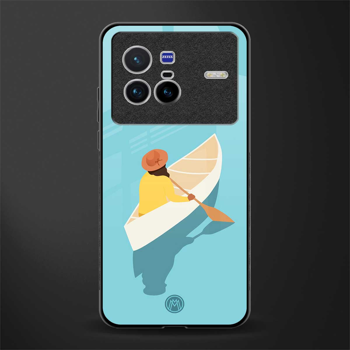 boat girl glass case for vivo x80 image