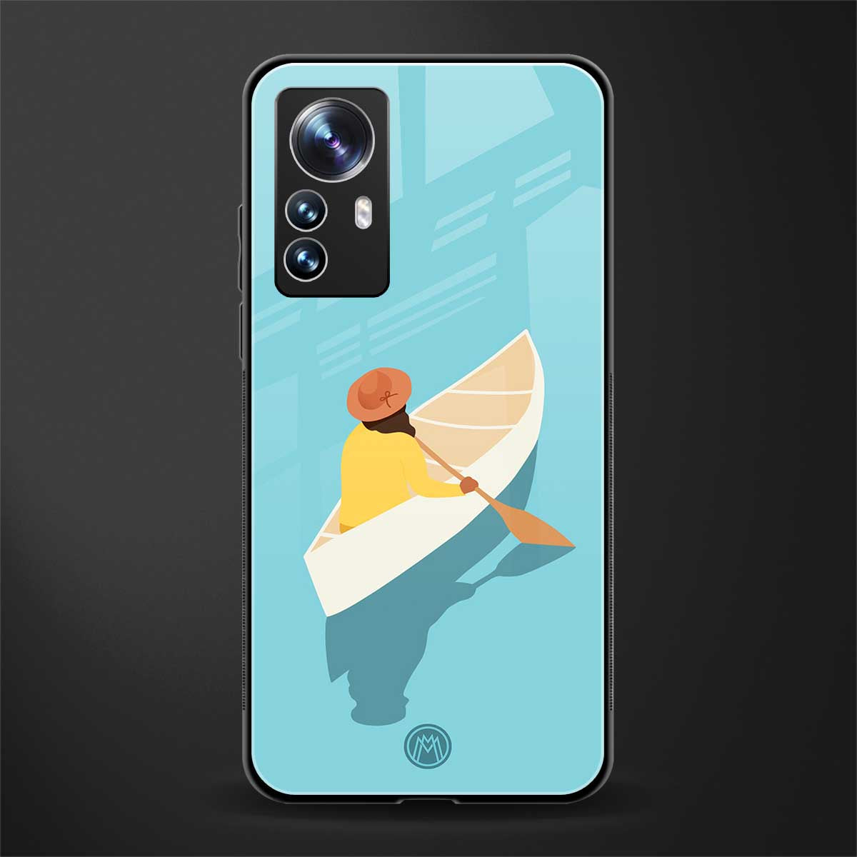 boat girl back phone cover | glass case for xiaomi 12 pro