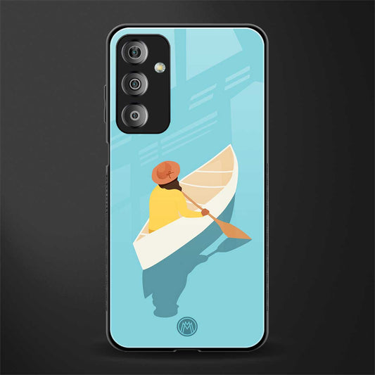 boat girl back phone cover | glass case for samsung galaxy f23 5g