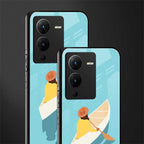 boat girl back phone cover | glass case for vivo v25 pro 5g