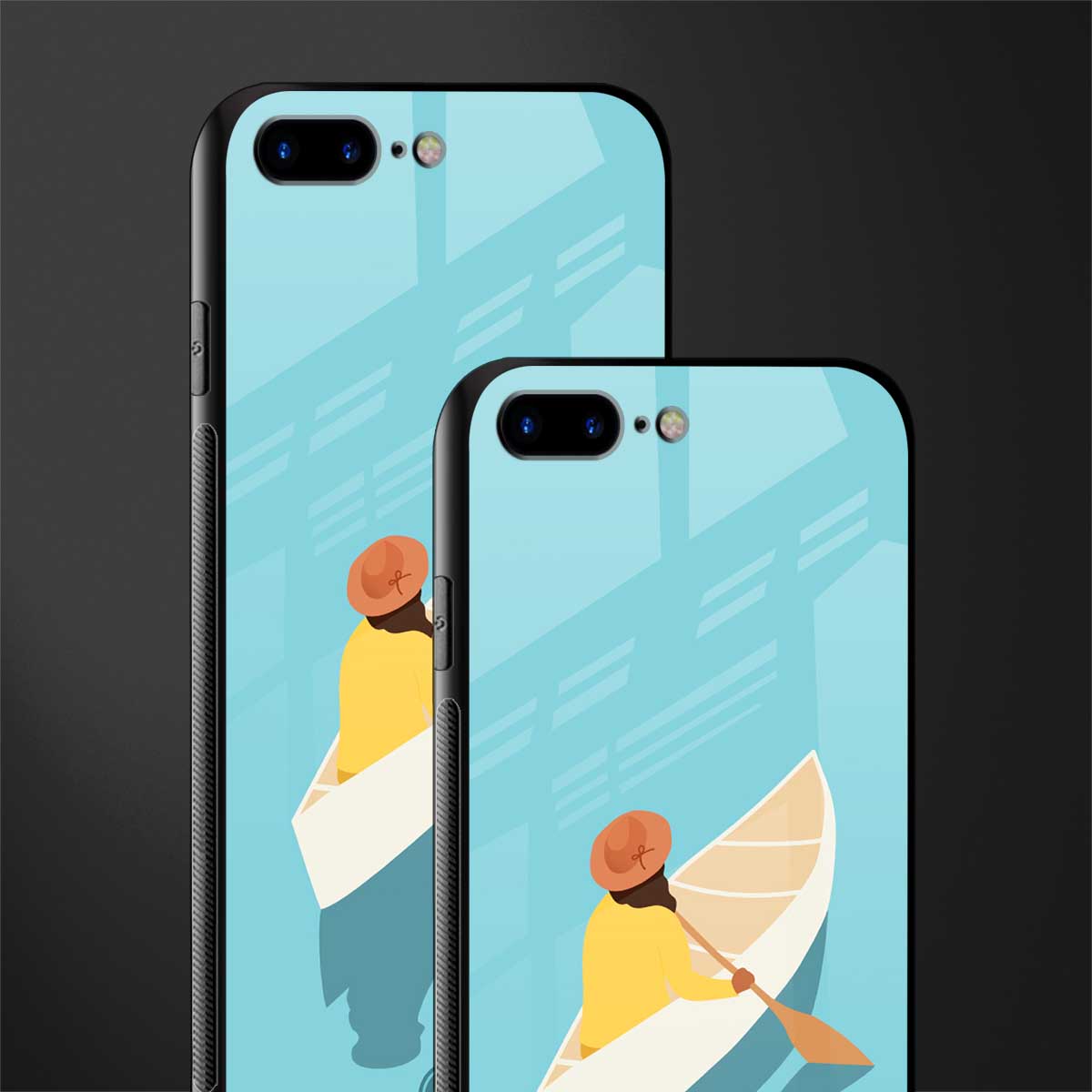 boat girl glass case for iphone 7 plus image-2