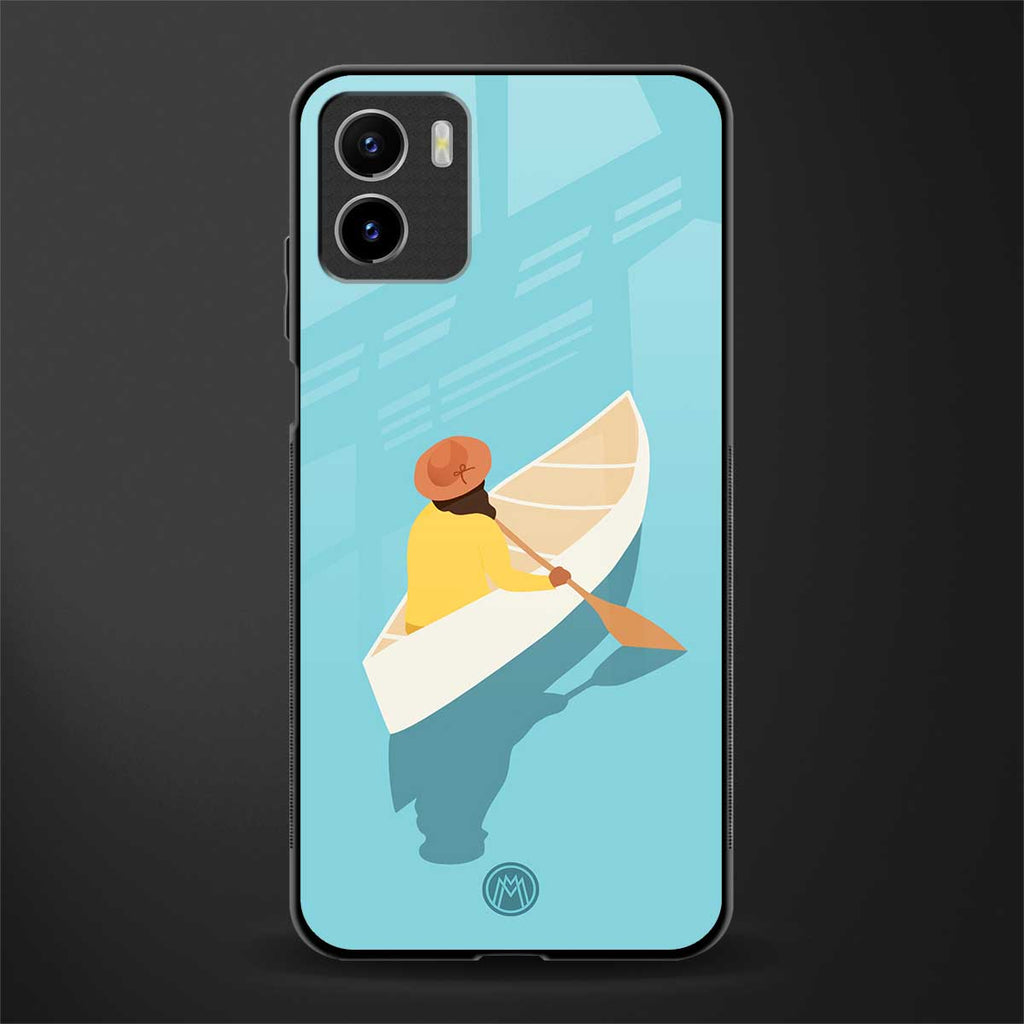boat girl back phone cover | glass case for vivo y72