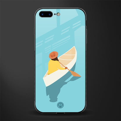 boat girl glass case for iphone 8 plus image