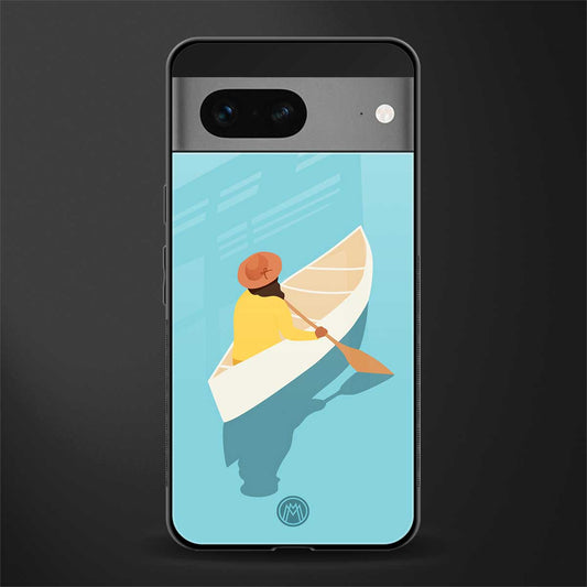 boat girl back phone cover | glass case for google pixel 7