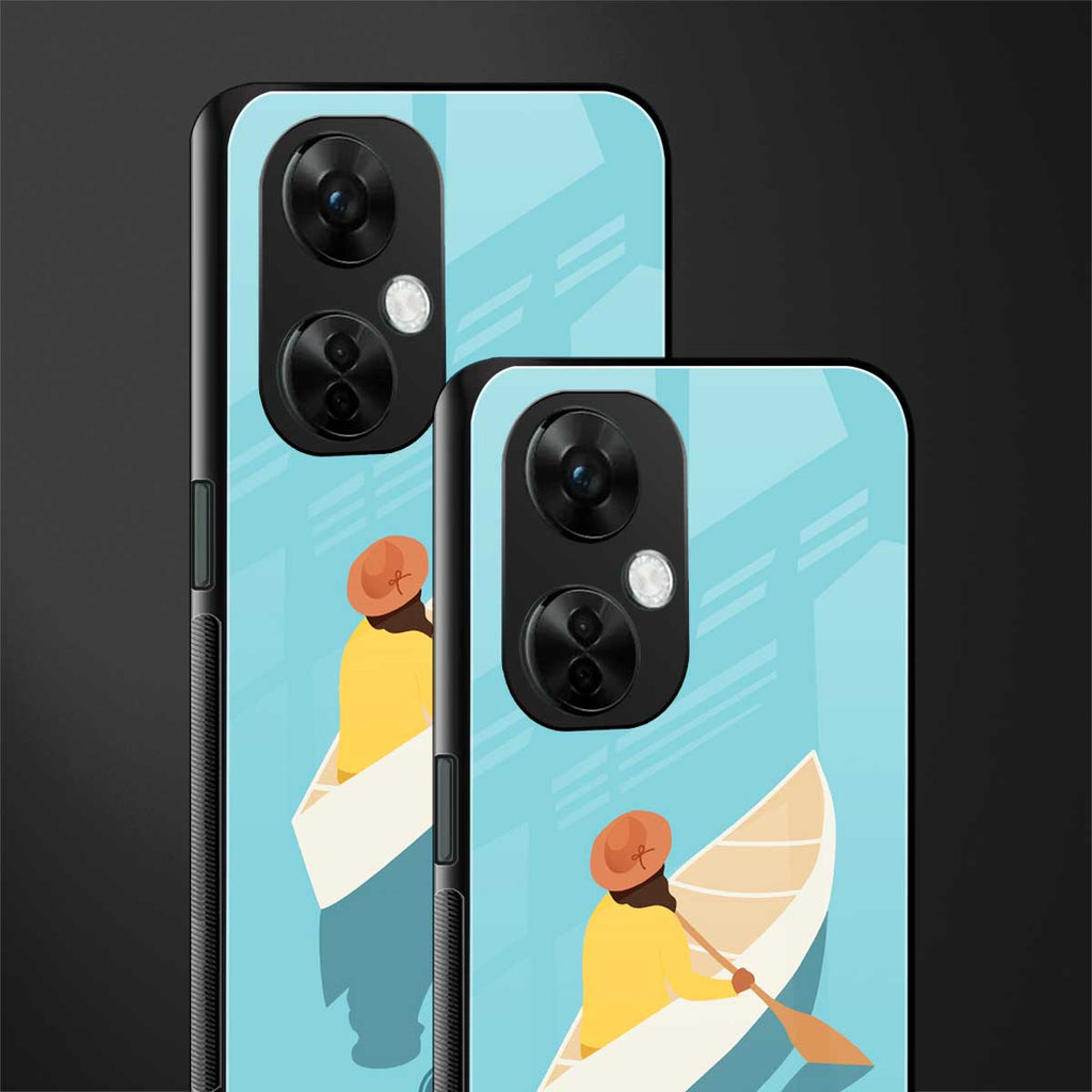 boat girl back phone cover | glass case for oneplus nord ce 3 lite