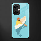 boat girl back phone cover | glass case for oneplus nord ce 3 lite