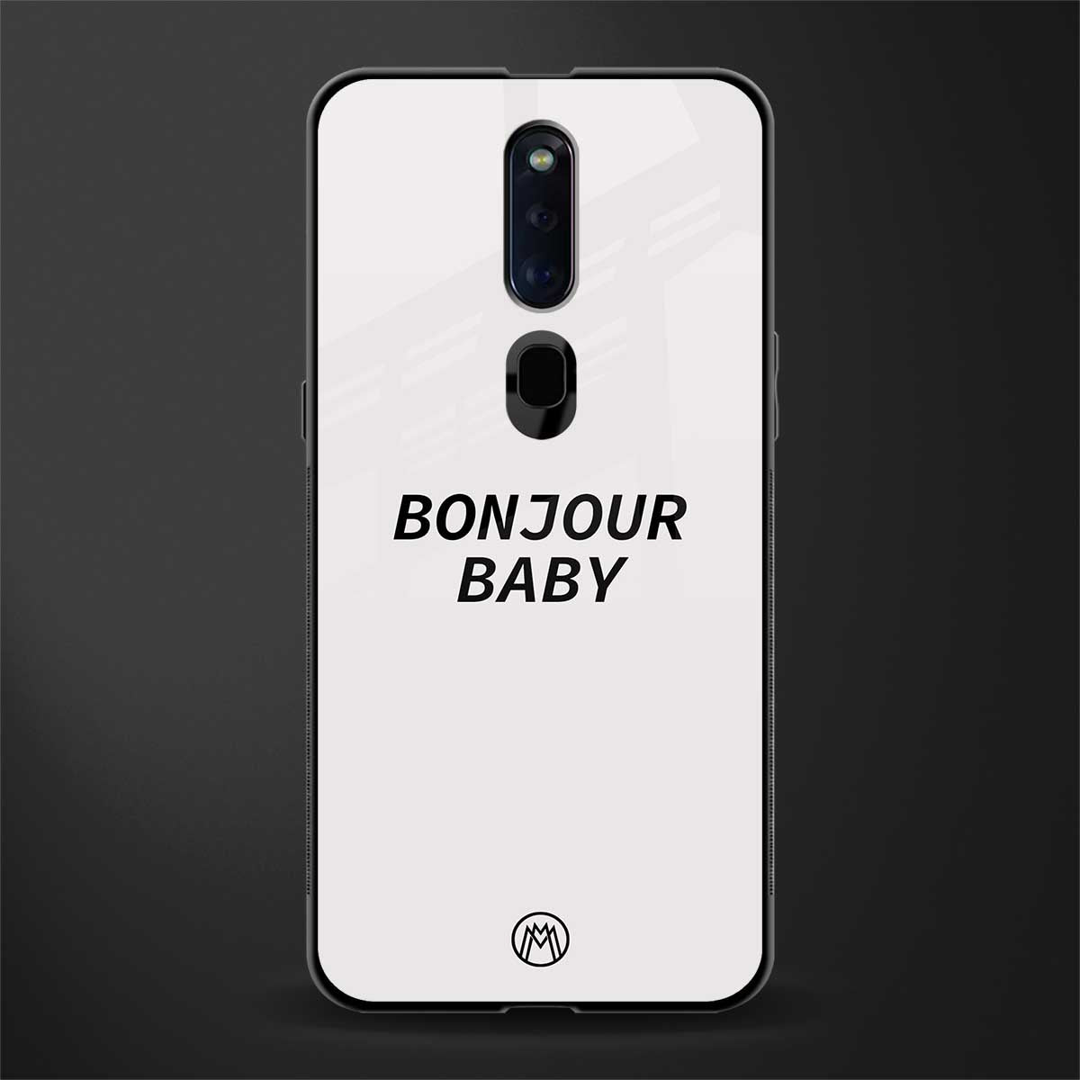 bonjour baby glass case for oppo f11 pro image