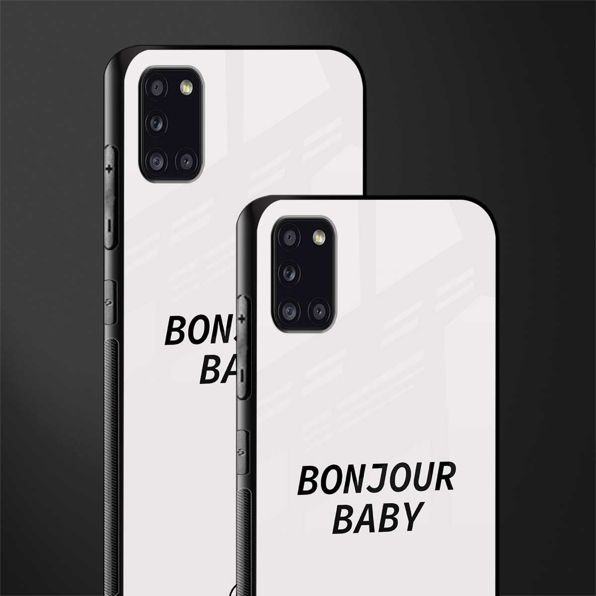 bonjour baby glass case for samsung galaxy a31 image-2