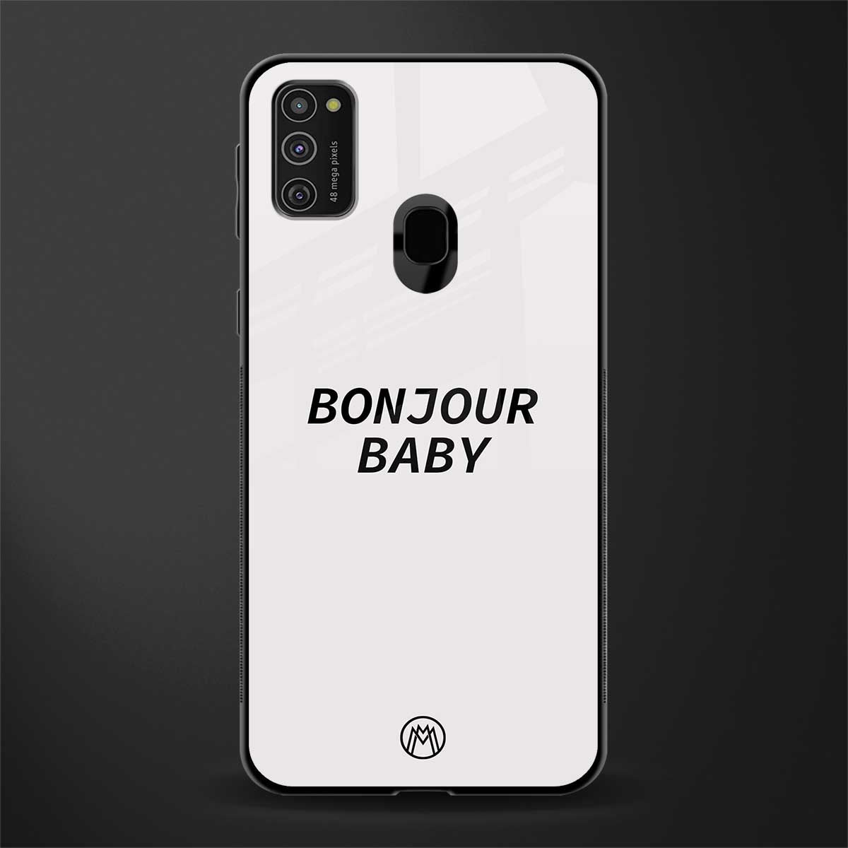 bonjour baby glass case for samsung galaxy m21 image