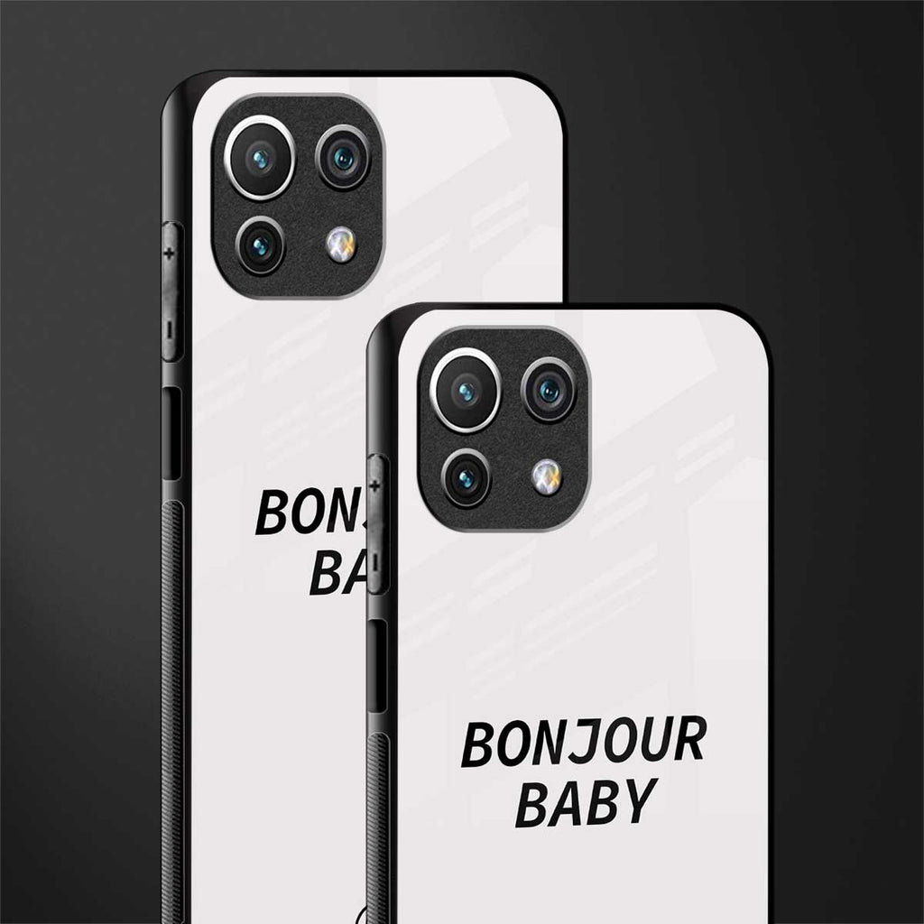 bonjour baby glass case for mi 11 lite image-2