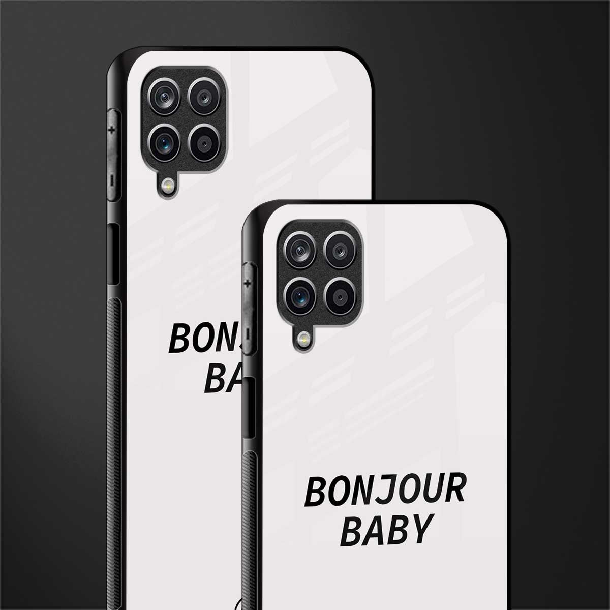 bonjour baby back phone cover | glass case for samsung galaxy a22 4g