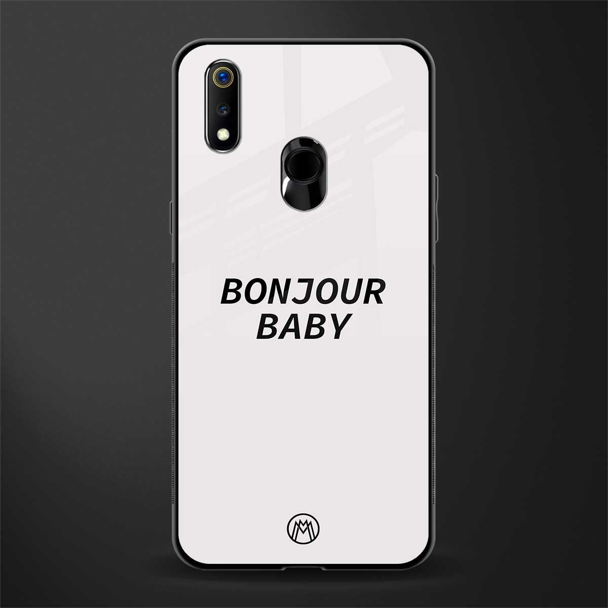 bonjour baby glass case for realme 3 image