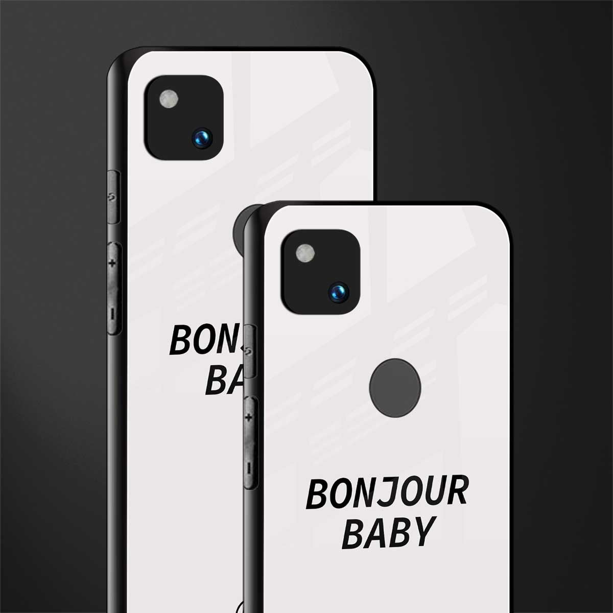 bonjour baby back phone cover | glass case for google pixel 4a 4g