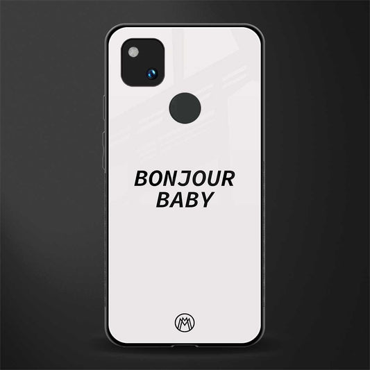 bonjour baby back phone cover | glass case for google pixel 4a 4g