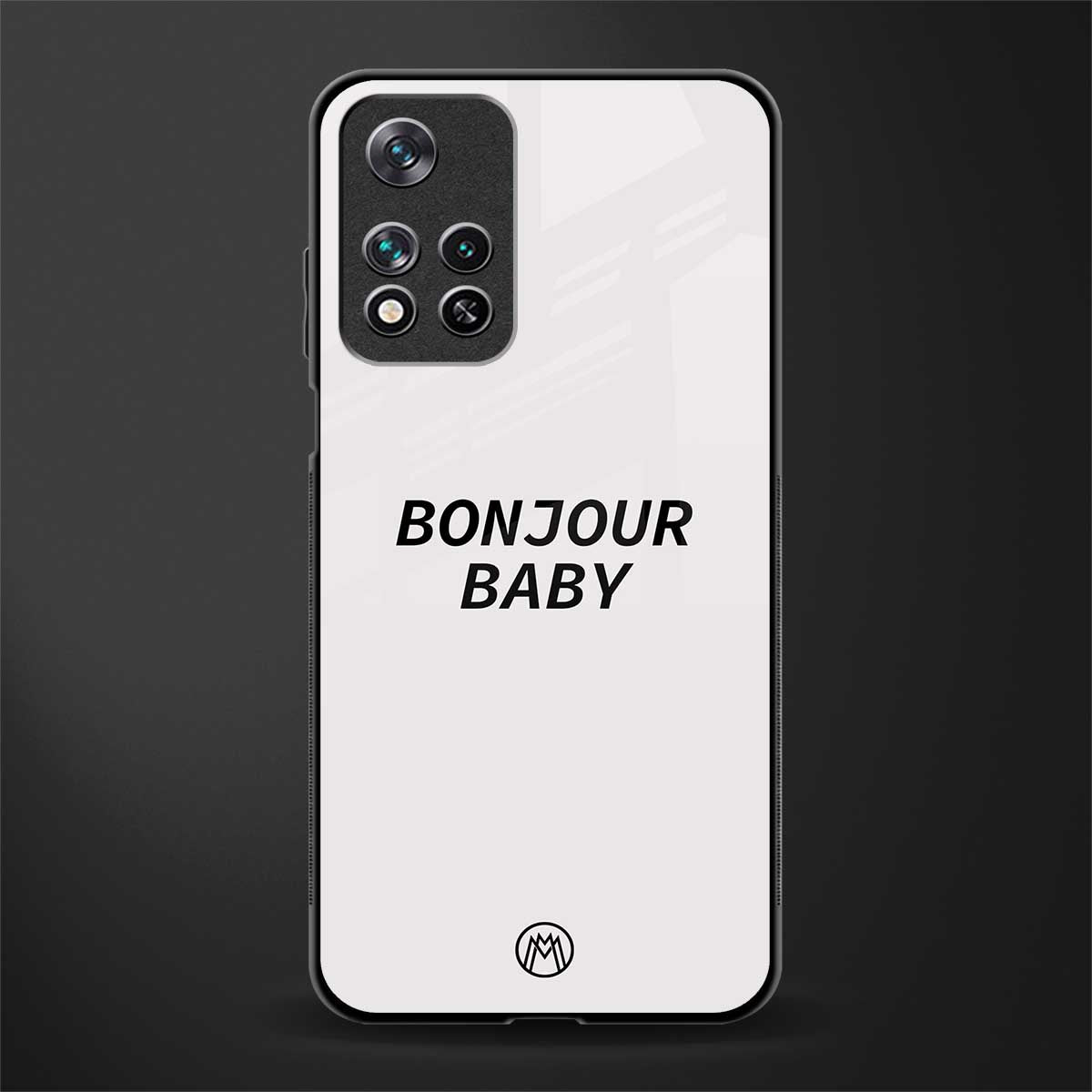 bonjour baby glass case for poco m4 pro 5g image