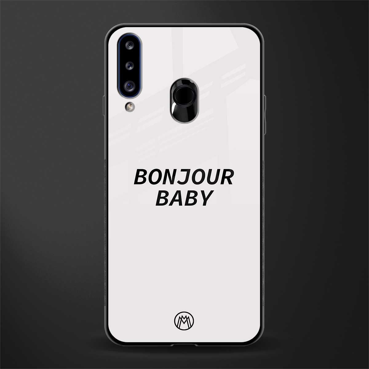 bonjour baby glass case for samsung galaxy a20s image