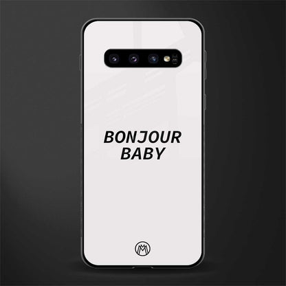 bonjour baby glass case for samsung galaxy s10 plus image