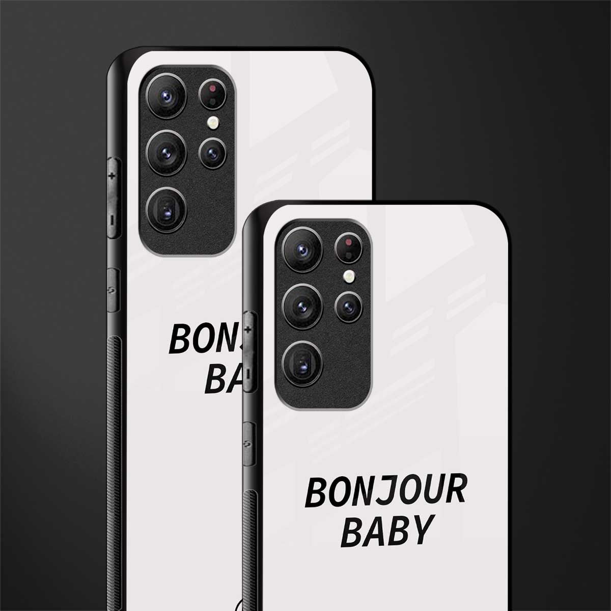 bonjour baby glass case for samsung galaxy s22 ultra 5g image-2
