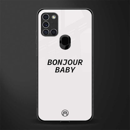 bonjour baby glass case for samsung galaxy a21s image