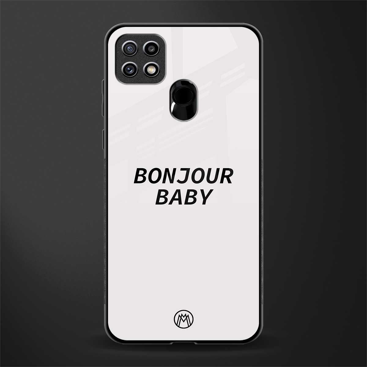 bonjour baby glass case for oppo a15s image