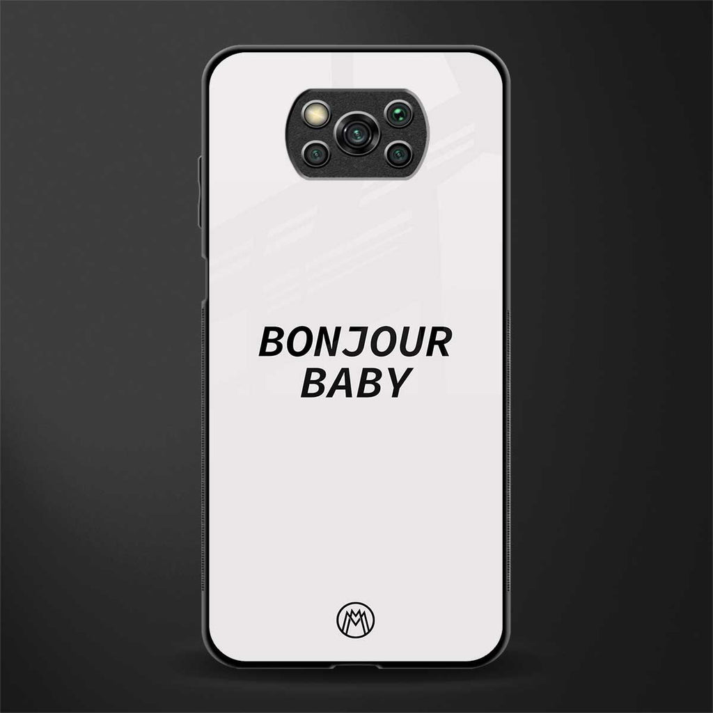 bonjour baby glass case for poco x3 pro image