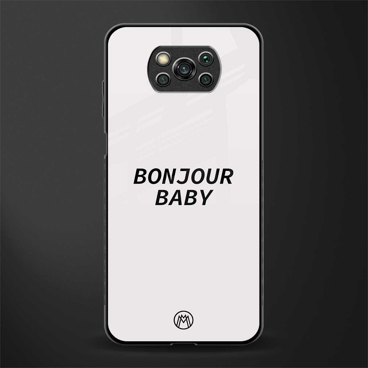 bonjour baby glass case for poco x3 pro image