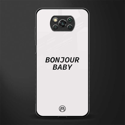 bonjour baby glass case for poco x3 pro image