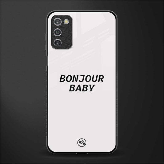 bonjour baby glass case for samsung galaxy a03s image