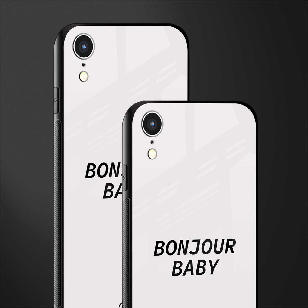 bonjour baby glass case for iphone xr image-2