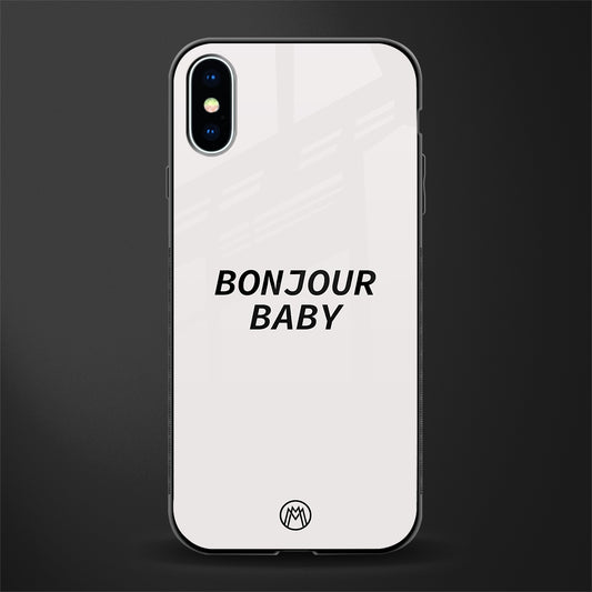 bonjour baby glass case for iphone xs image