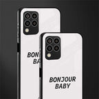 bonjour baby back phone cover | glass case for samsung galaxy m33 5g