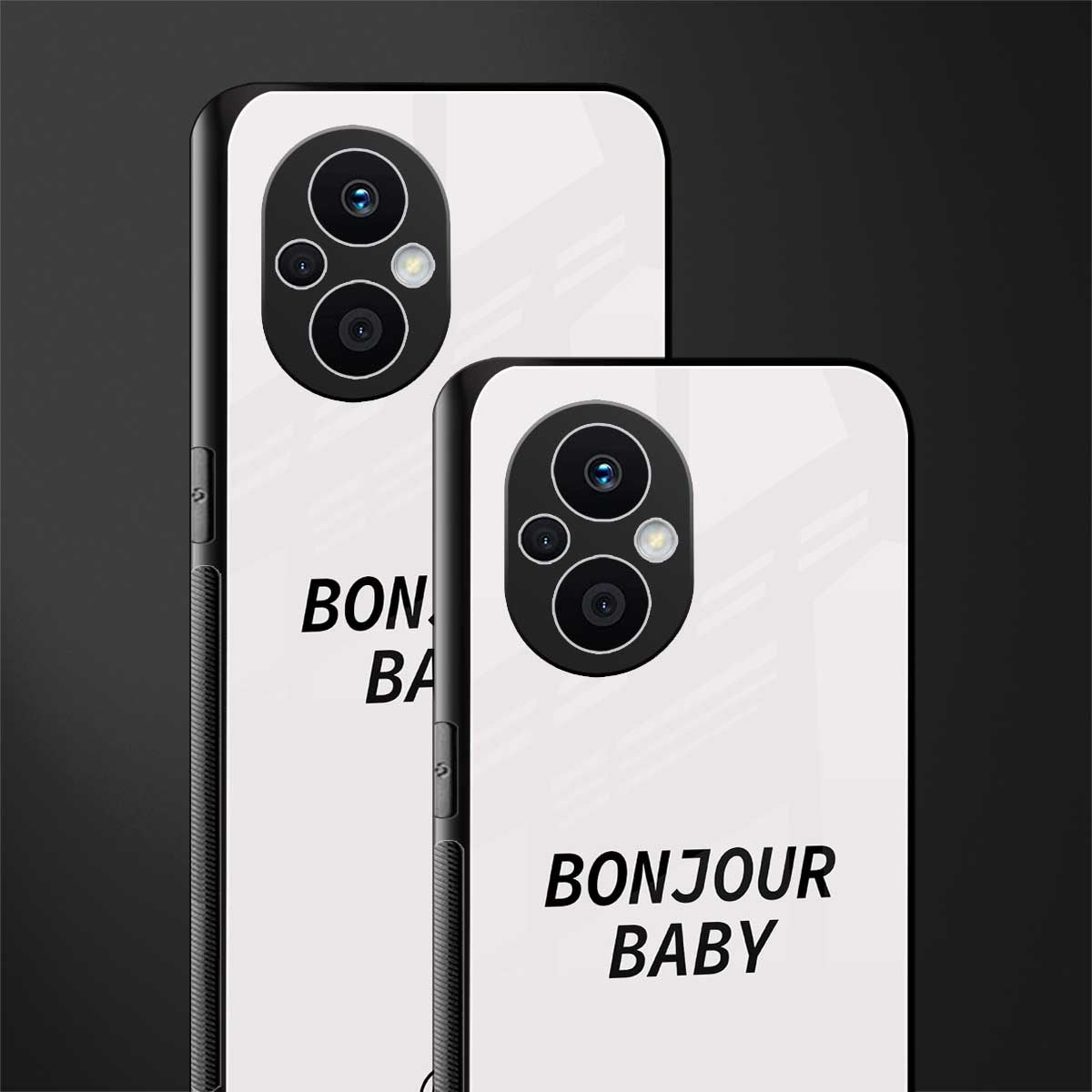 bonjour baby back phone cover | glass case for oppo f21 pro 5g